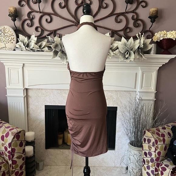 Bodycon Criss Cross Halter Mini Dress, NWOT, Size Large - Picture 8 of 12